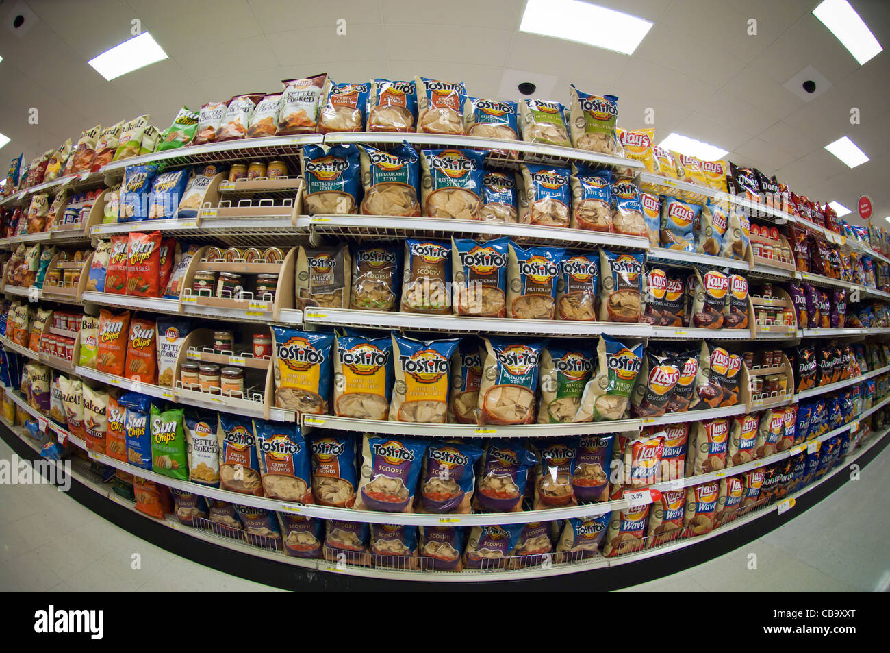 A selection of tasty snacks in the grocery department in a Target Stock