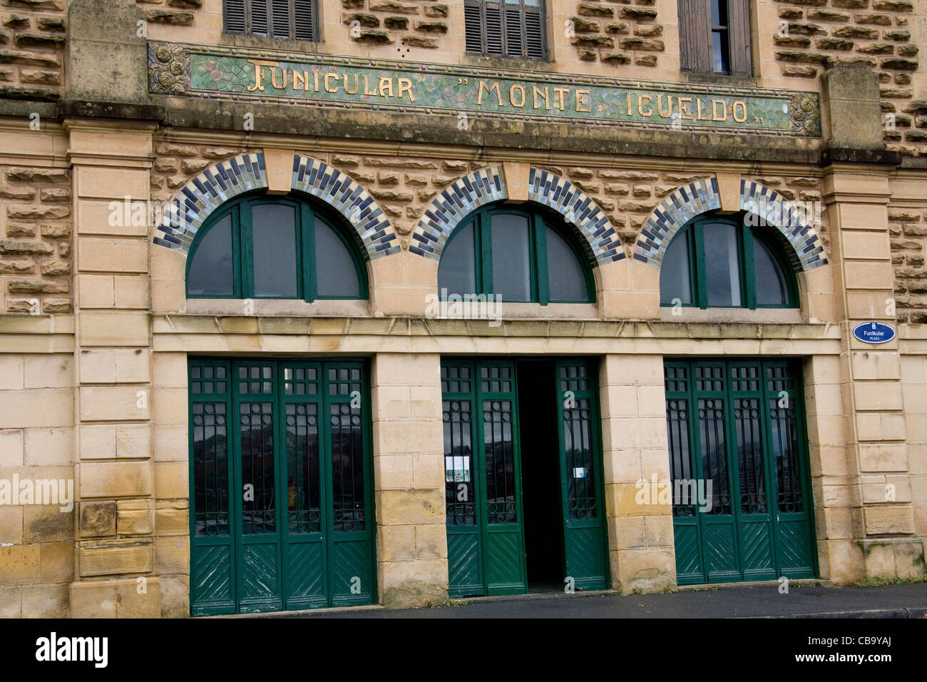 funicular house Igeldo San Sebastian Guipuzcoa Spain Stock Photo