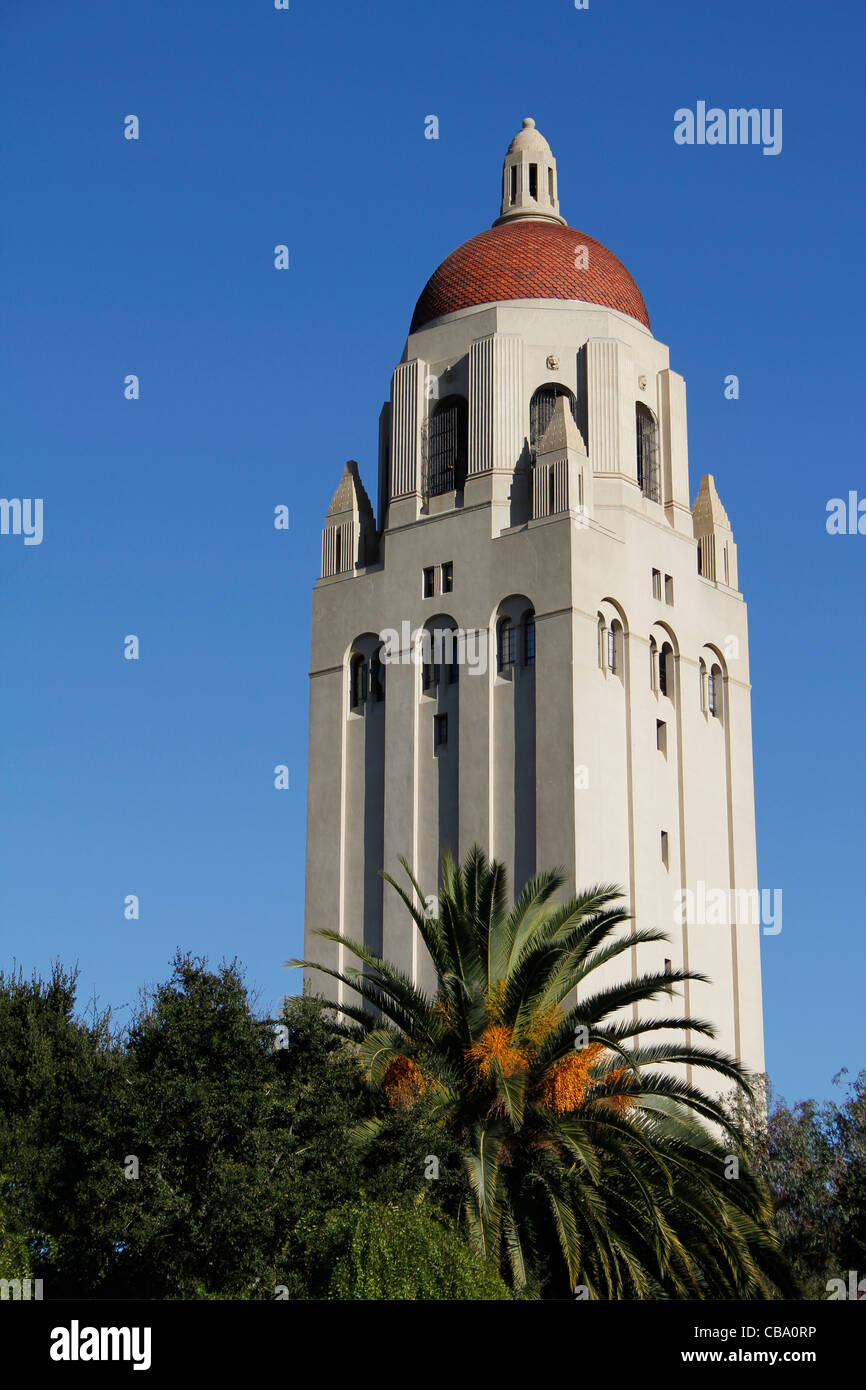 Hoover Tower at Stanford Stock Photo