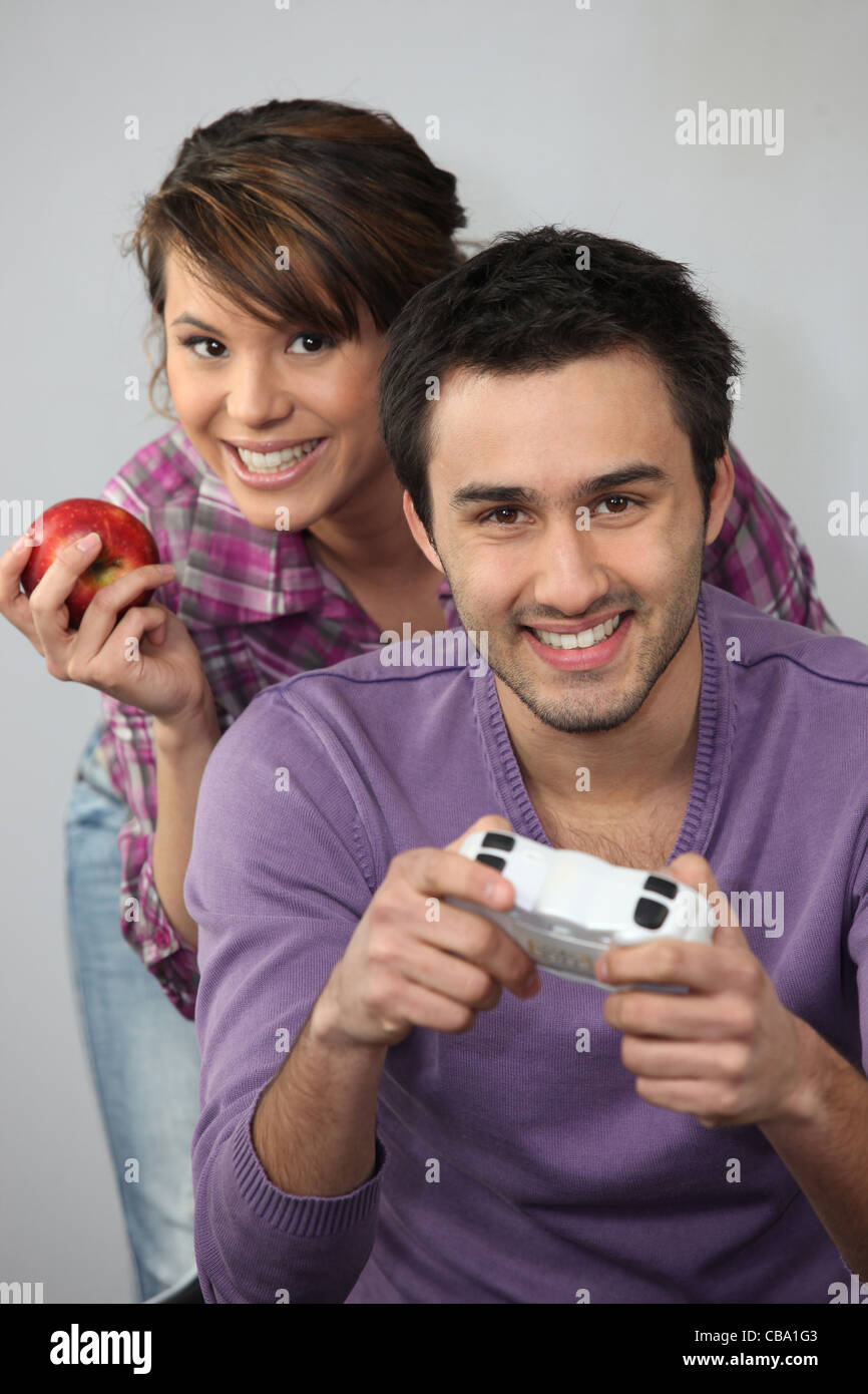 couple grinning Stock Photo