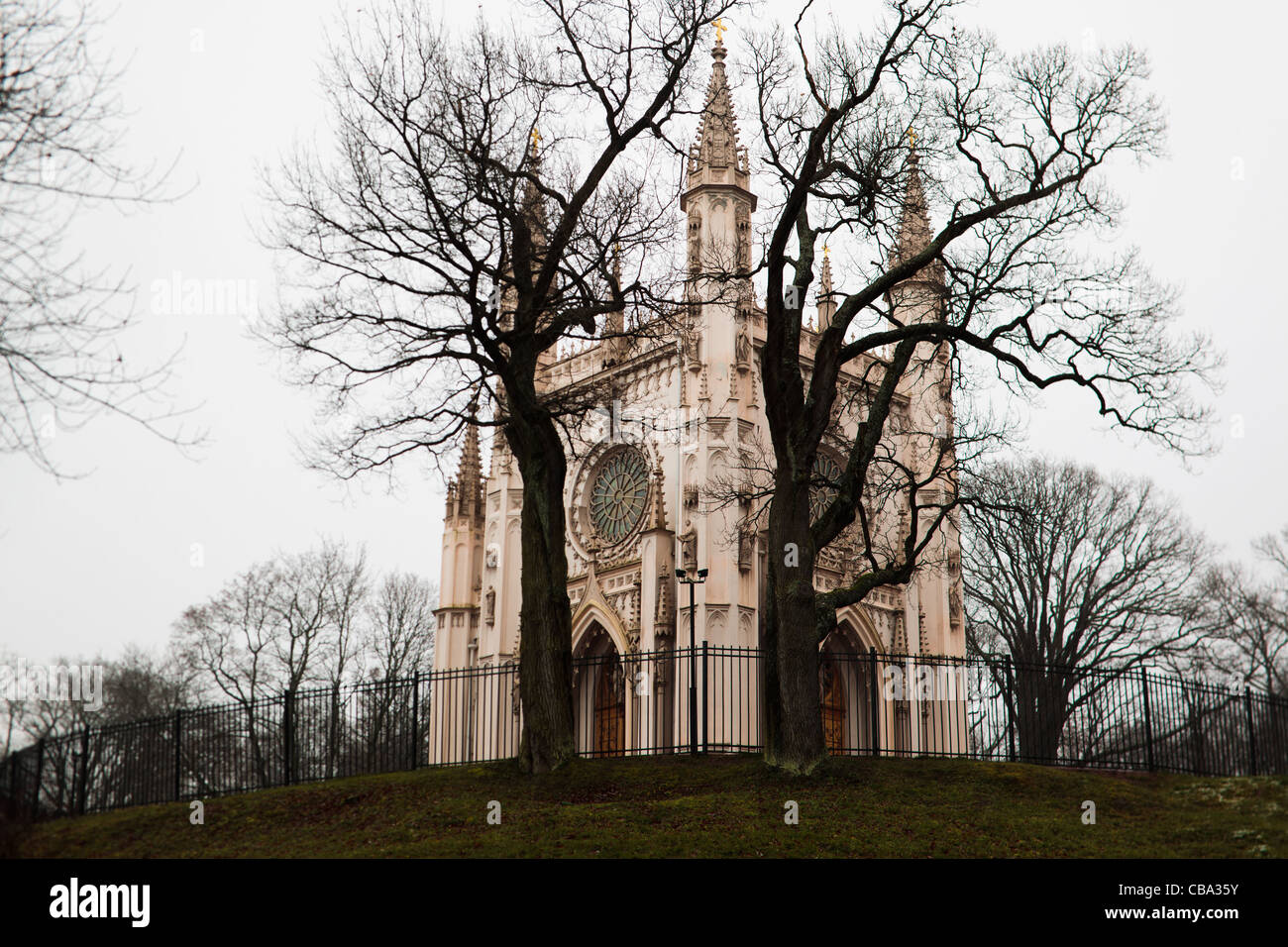 Gothic Chapel in Peterhof is an Orthodox church in the name of Saint ...