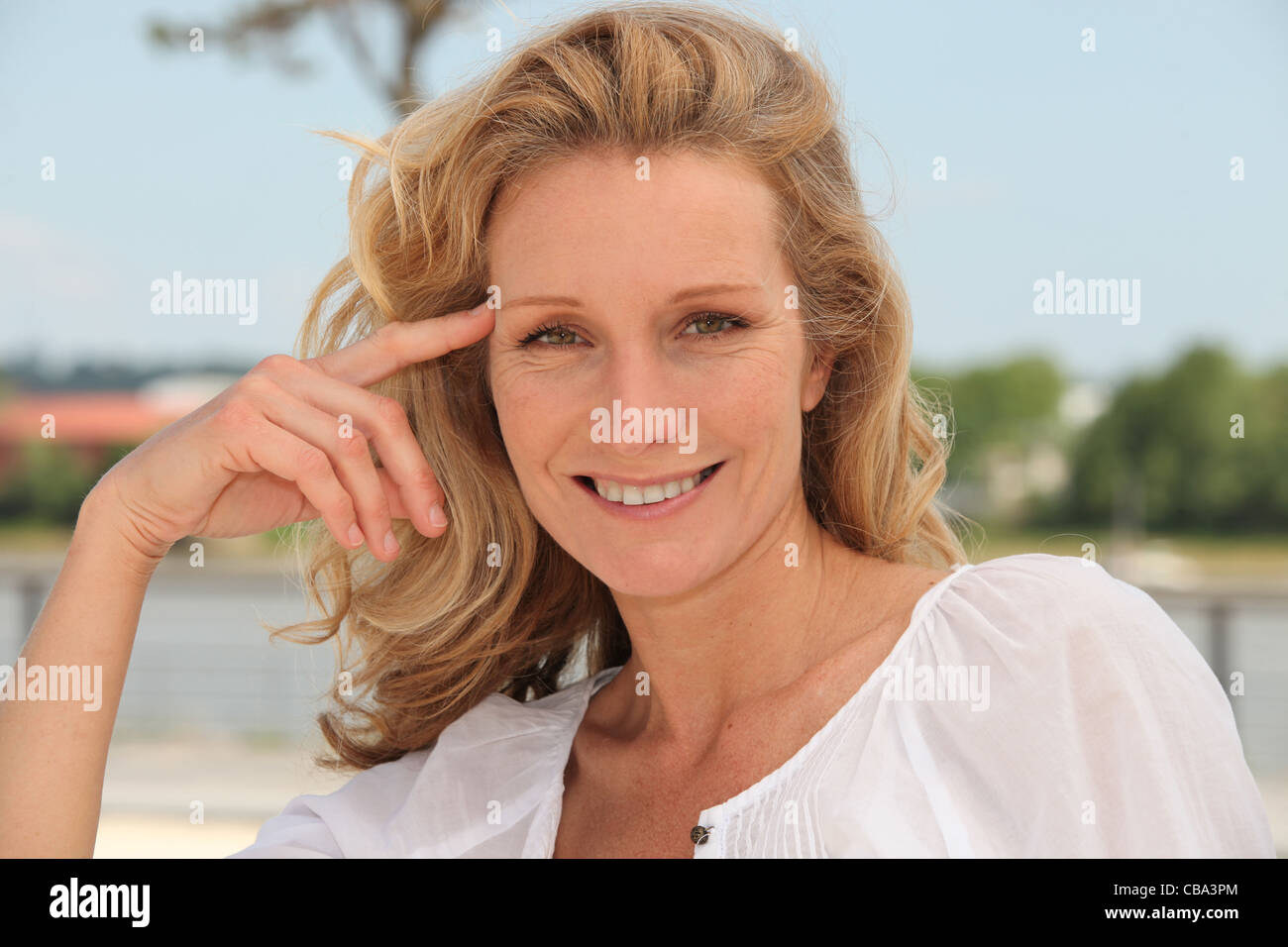 Sandy blond hair hi-res stock photography and images - Alamy
