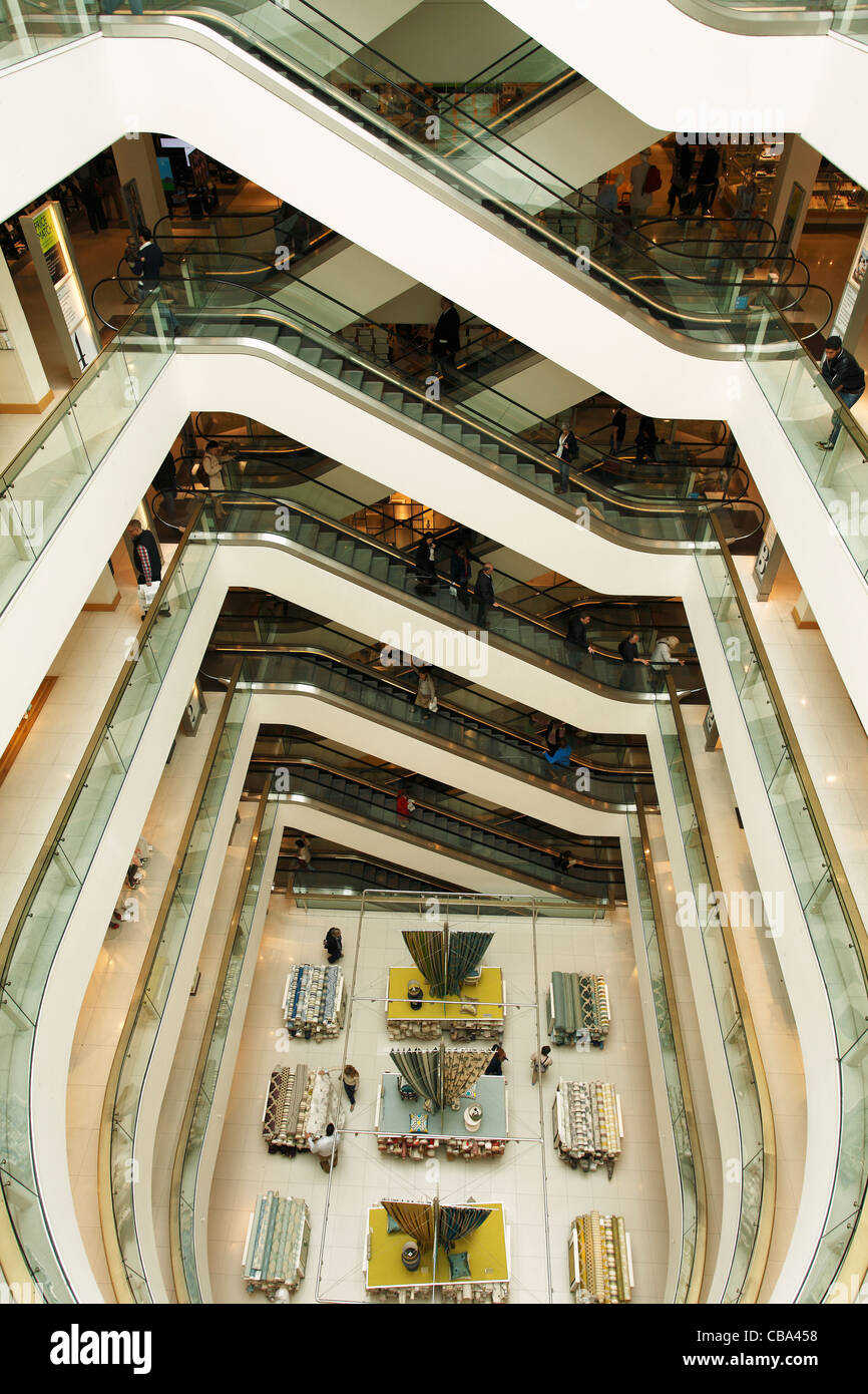 Escalators at the Peter Jones Department store, Sloane Square, London