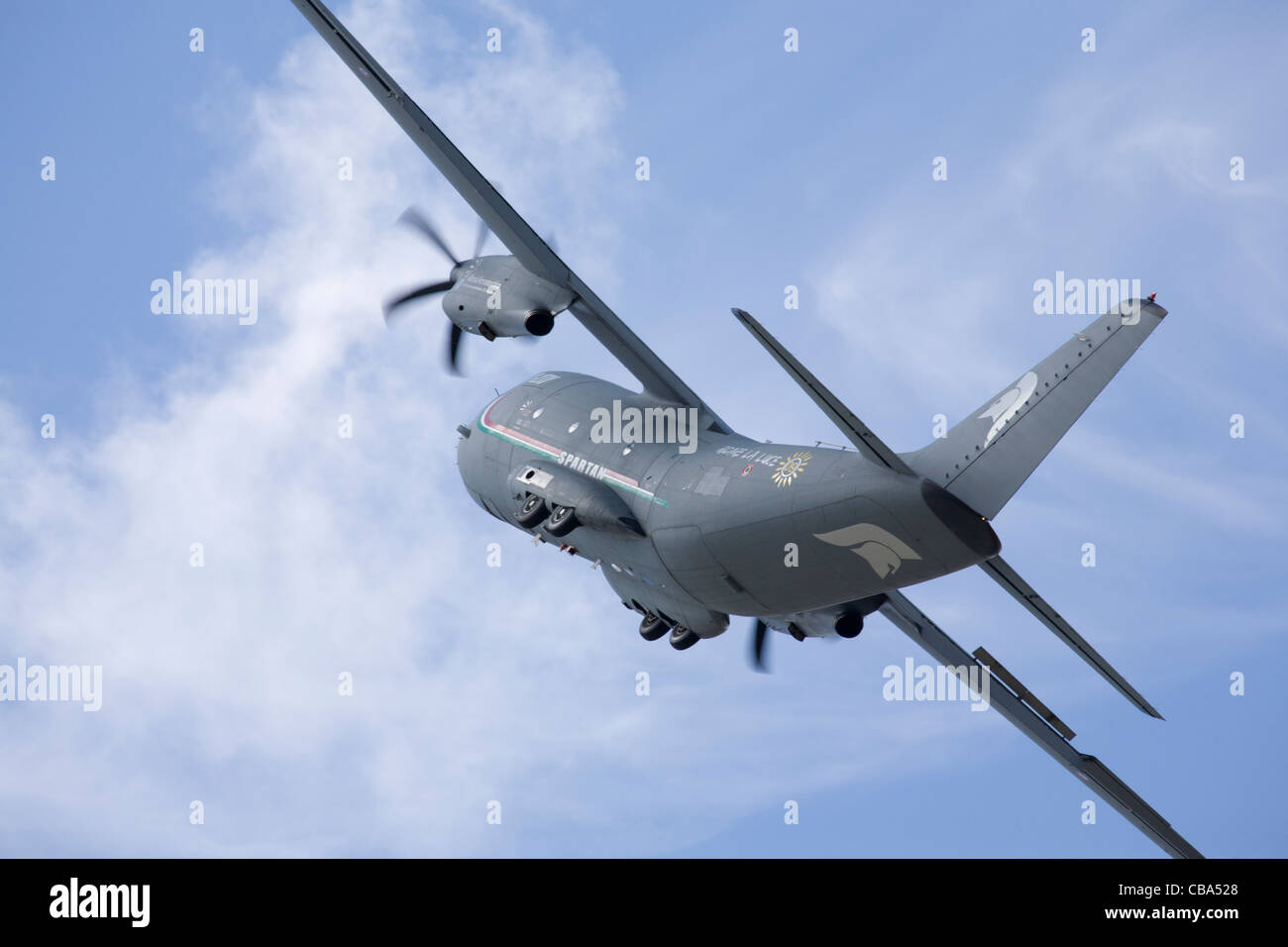 Spartan C27J at Farnborough International Airshow, July 2010 Stock Photo