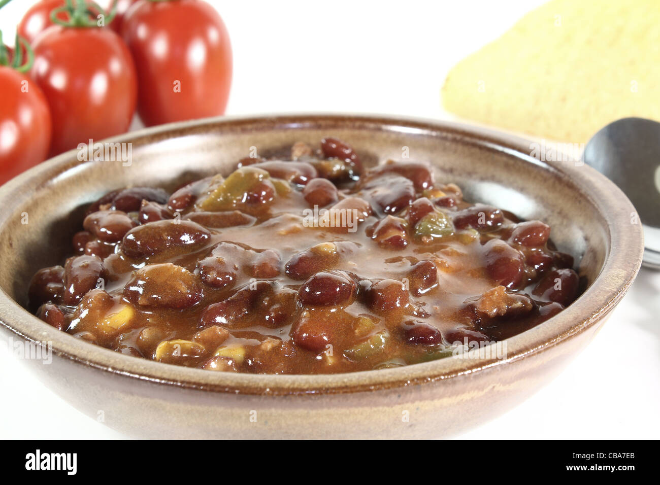 Chili con carne with kidney beans, beef and peppers Stock Photo Alamy