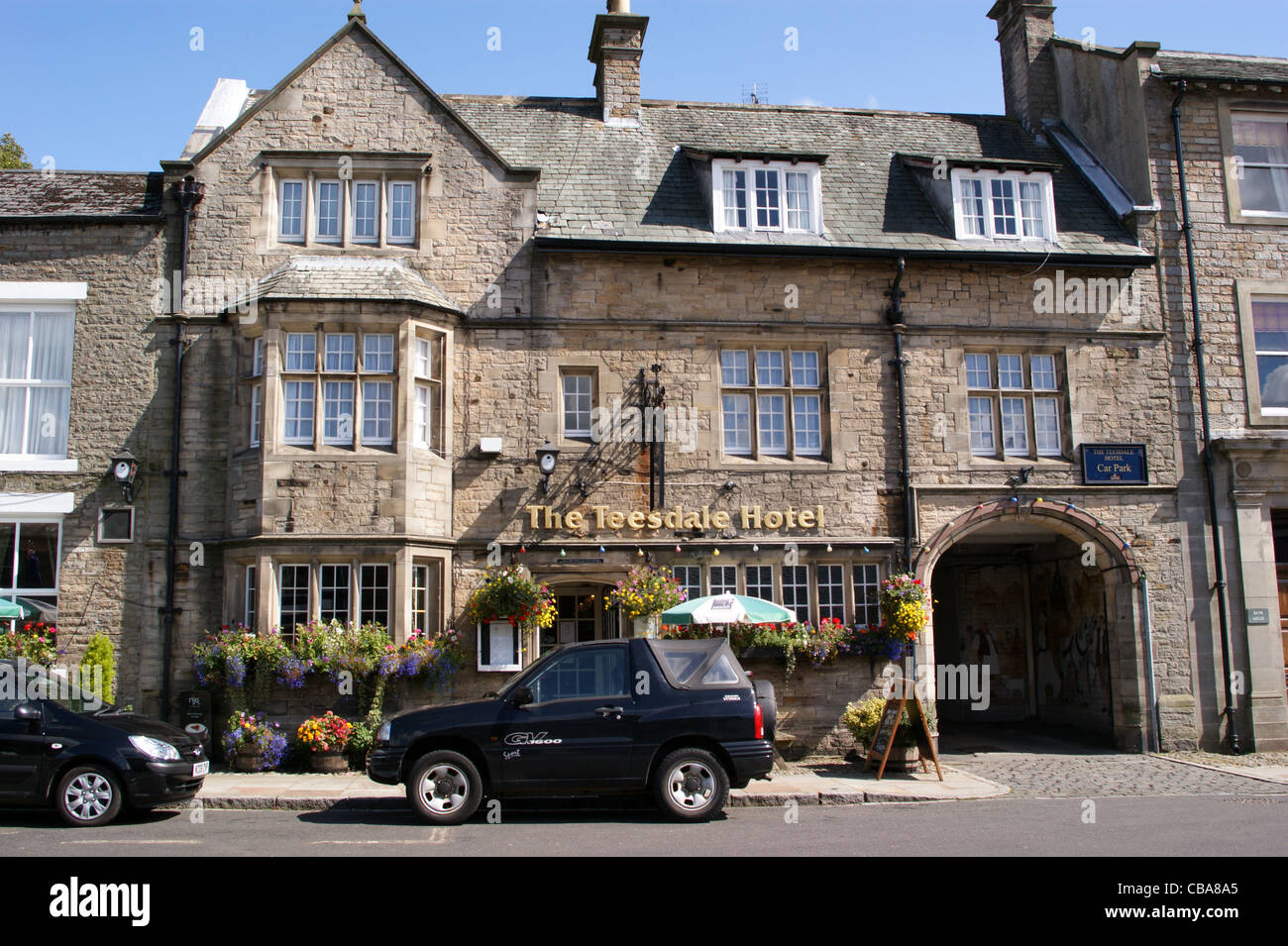 'Teesdale Hotel' pub, Middleton -in- Teesdale, County Durham, England Stock Photo