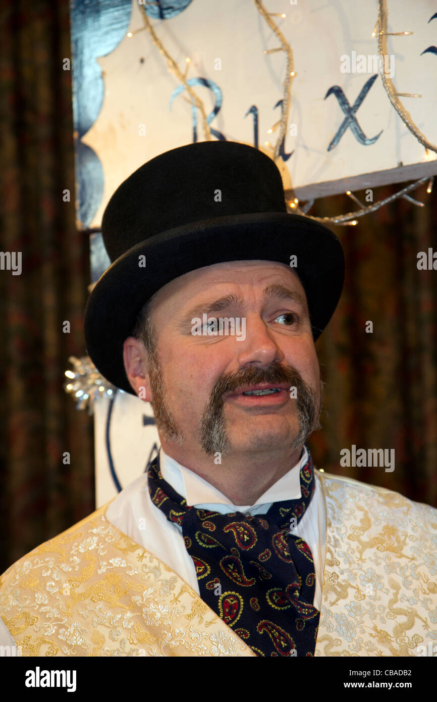 Man dressed up in costume for Dickensian Christmas market in the Stock ...