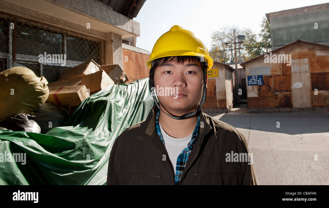Construction worker portrait Stock Photo