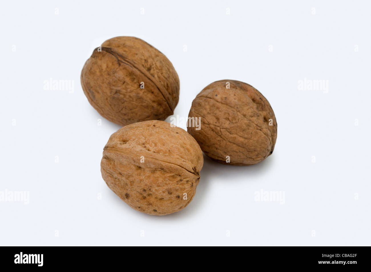 three walnuts cutout Stock Photo