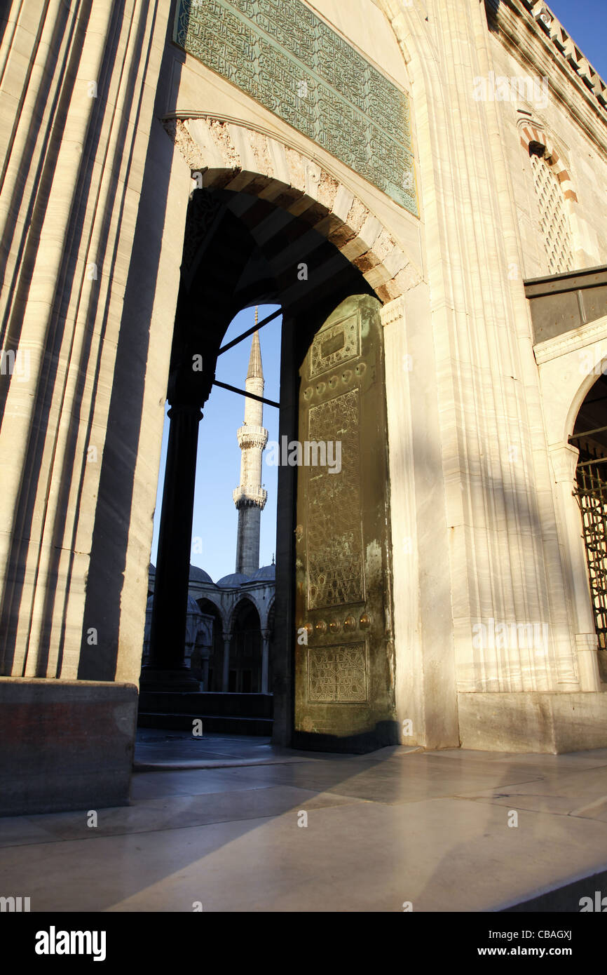 BLUE MOSQUE ENTRANCE SULTAN AHMET CAMII SULTANAHMET ISTANBUL TURKEY 04 ...