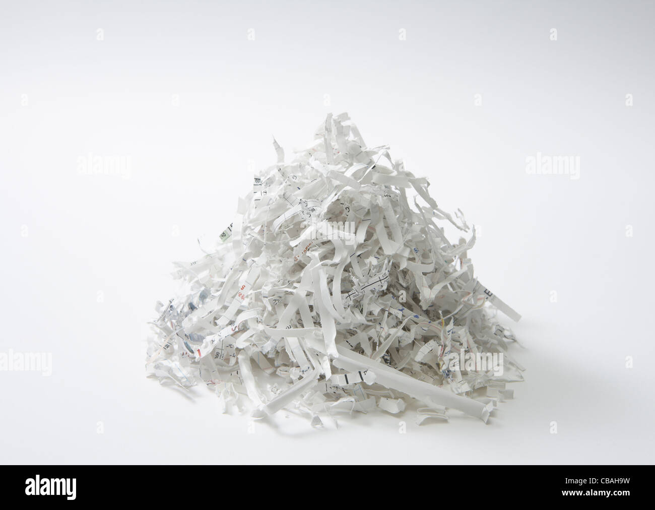 Heaped shredder dust Stock Photo