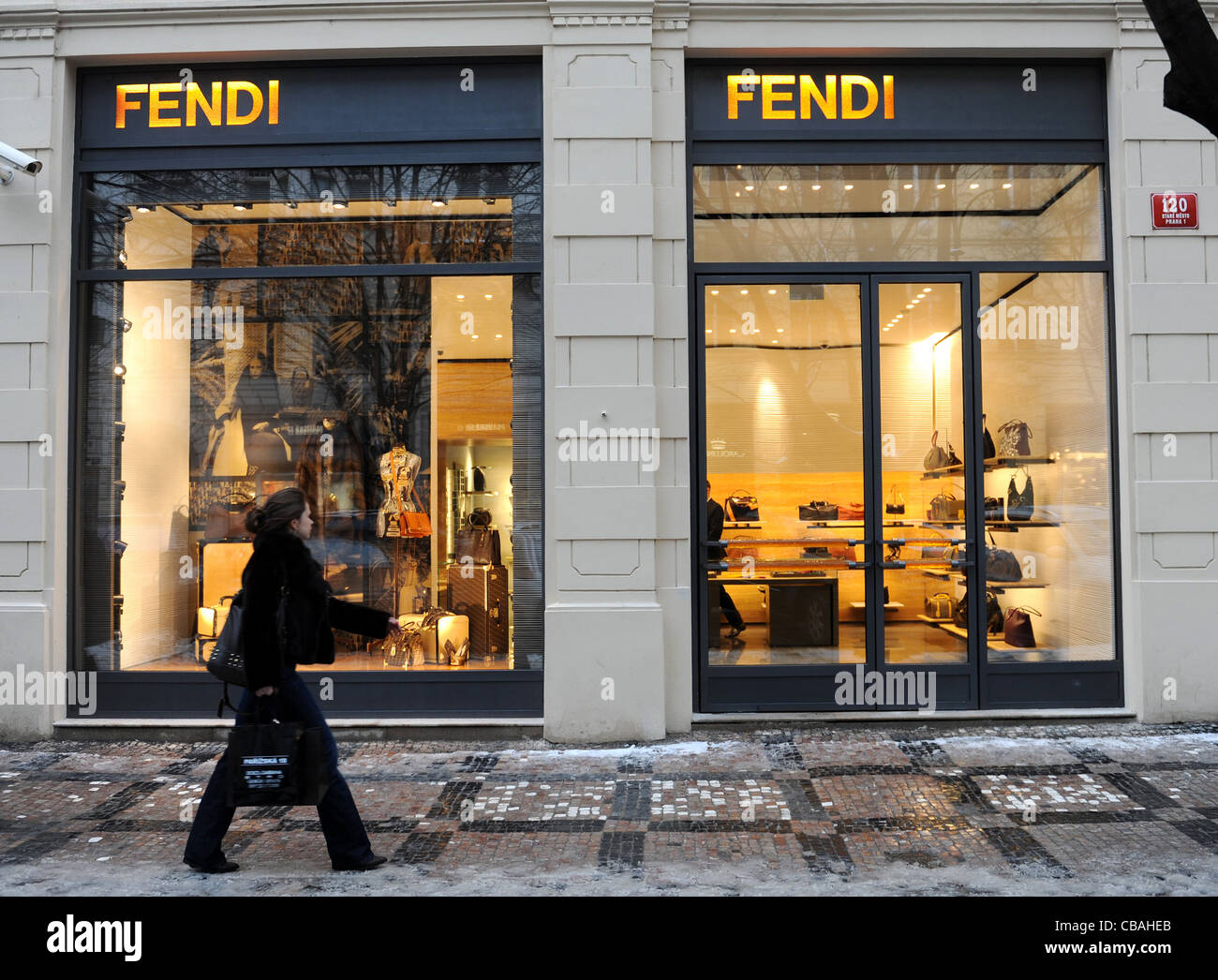 Boutique Fendi is newly opened in Prague on Parizska Street. (CTK Stock  Photo - Alamy