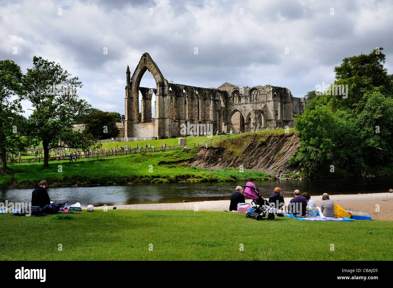 Bolton Abbey and the River Wharfe,Yorkshire Dales Stock Photo