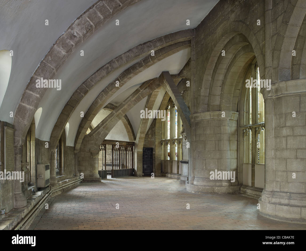 Gloucester Cathedral north quire gallery Stock Photo