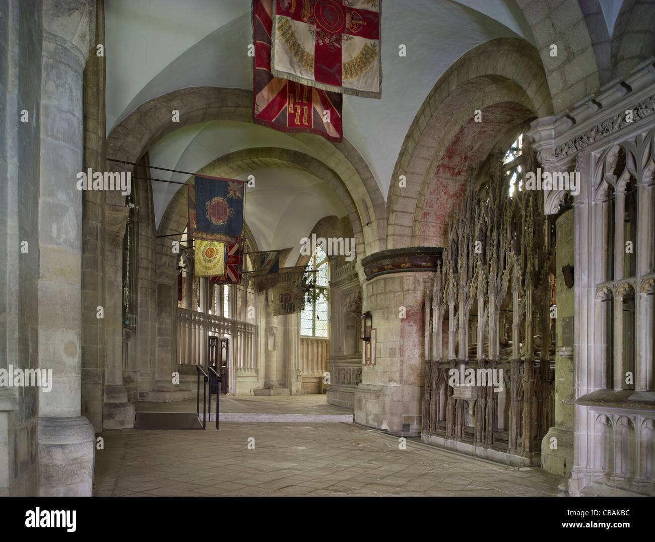 Gloucester Cathedral north ambulatory Stock Photo