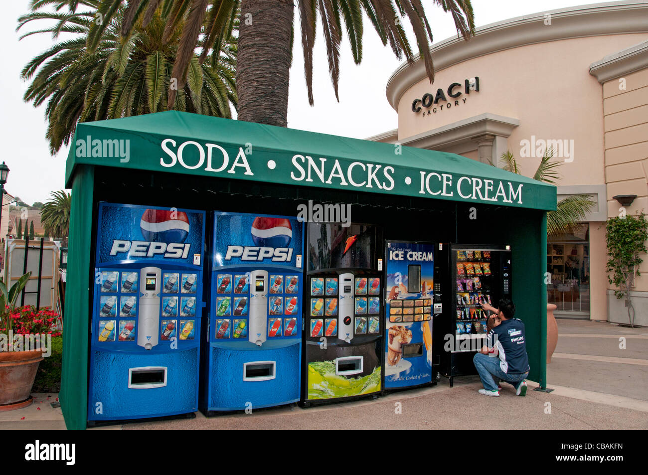 Carlsbad Premium Outlets California United States Vending Machine Stock Photo
