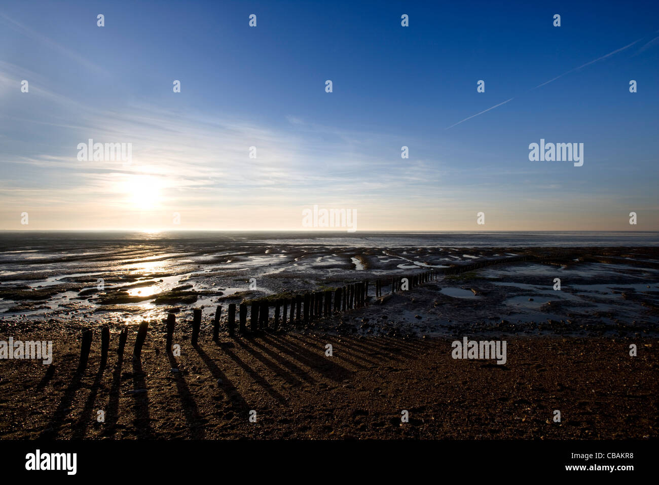 Low Tide, Heacham Beach, Norfolk, England, UK Stock Photo