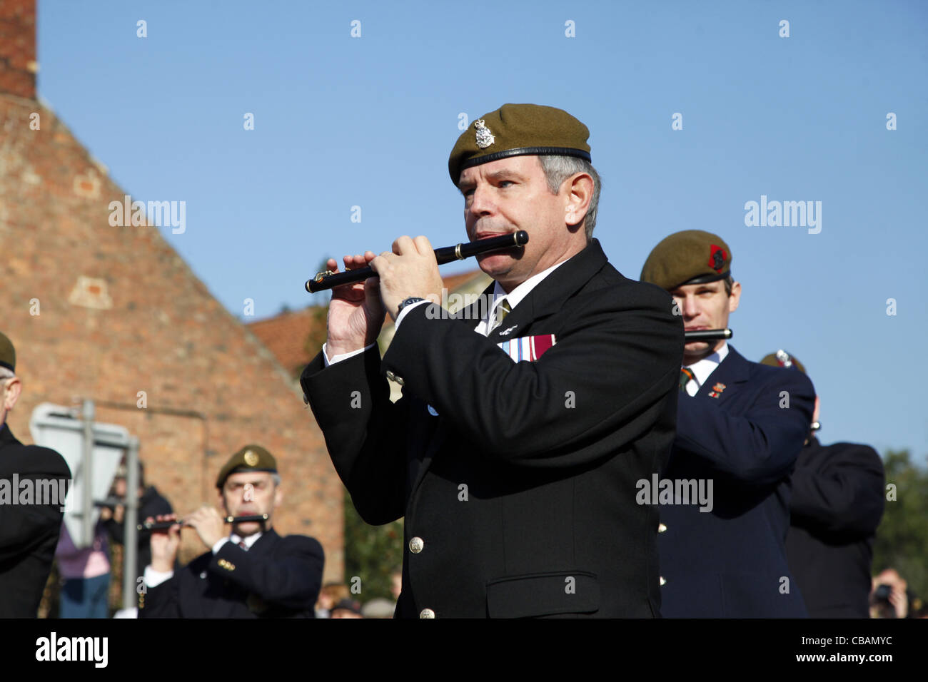 YORKSHIRE CORPS OF DRUMS FLUTIST PICKERING NORTH YORKSHIRE 15 October 2011 Stock Photo