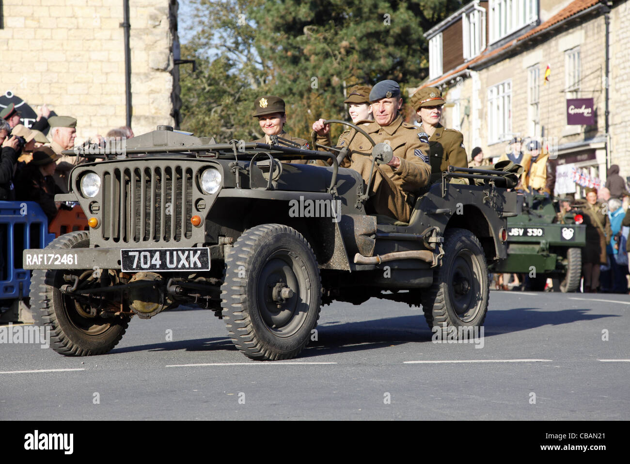 1940S RAF JEEP PICKERING NORTH YORKSHIRE 15 October 2011 Stock Photo