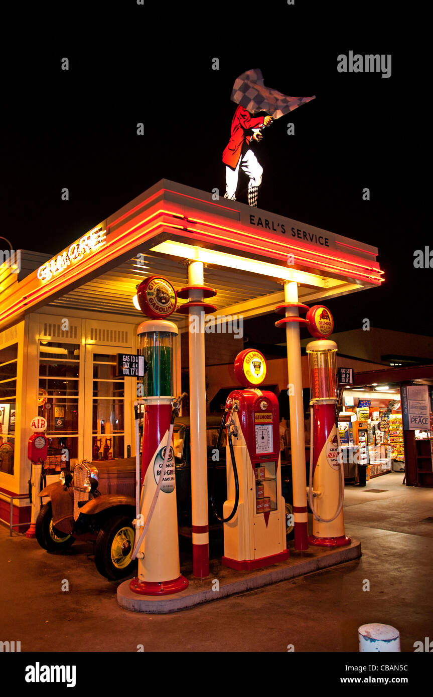 Earls Service gasoline The Grove Farmers Market retail entertainment shopping mall  Los Angeles California United States Stock Photo