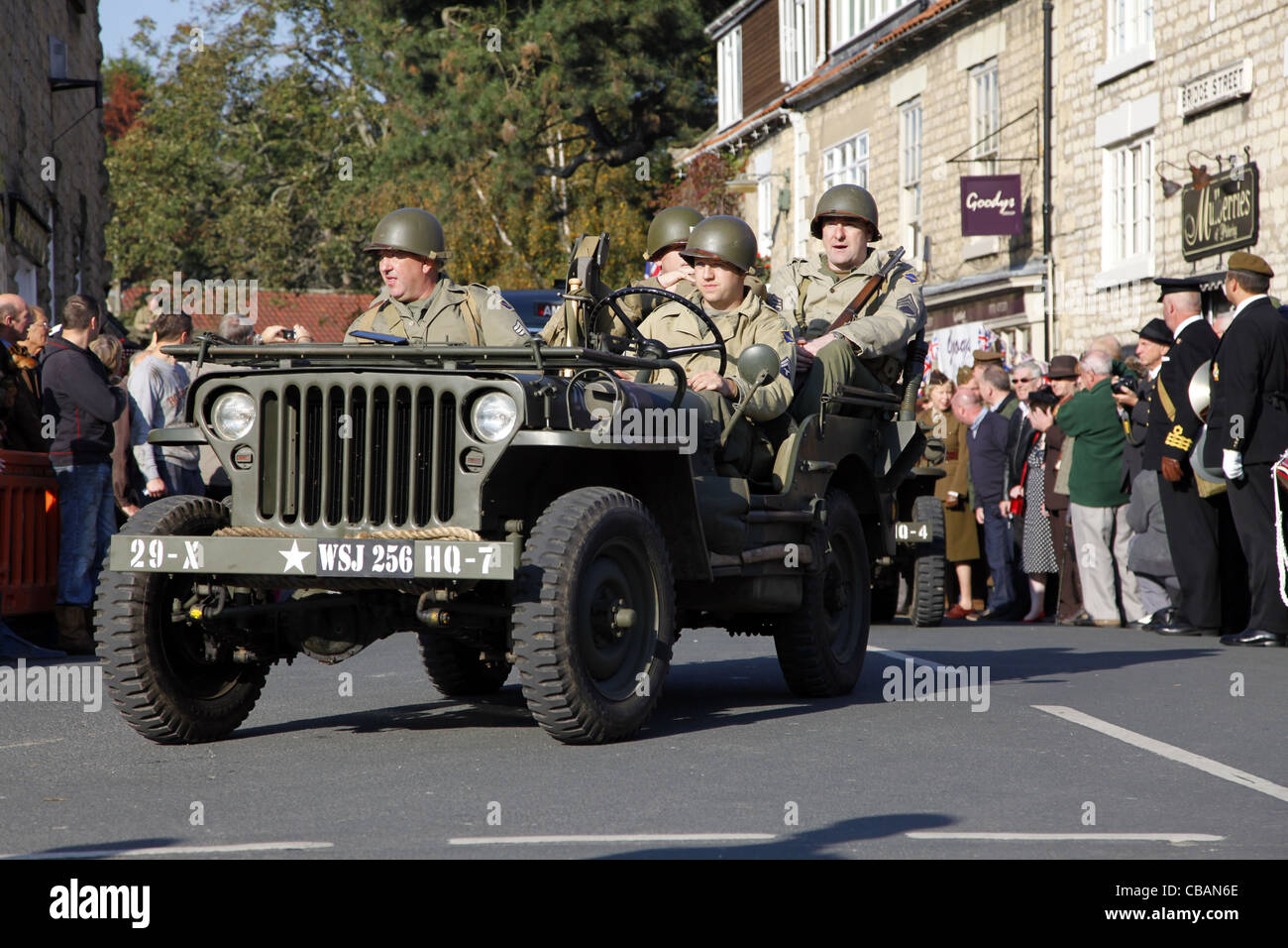 1940S US ARMY JEEP PICKERING NORTH YORKSHIRE 15 October 2011 Stock Photo