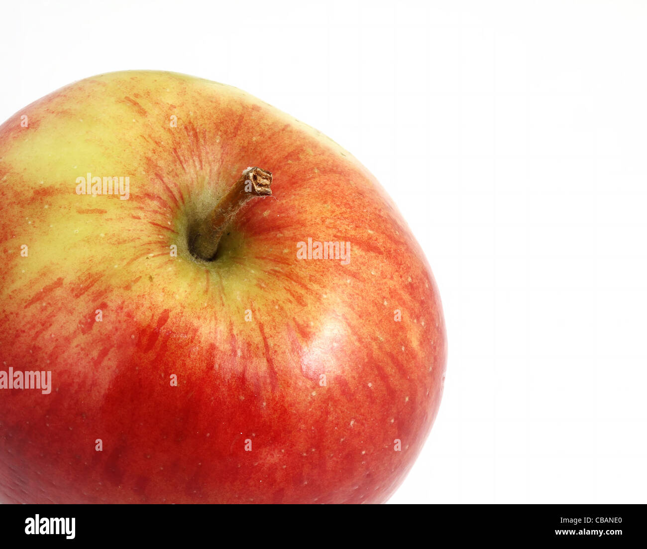 ripe Braeburn apple on white background Stock Photo Alamy