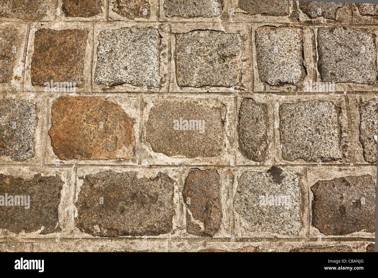 Cobbles on a street close up Stock Photo