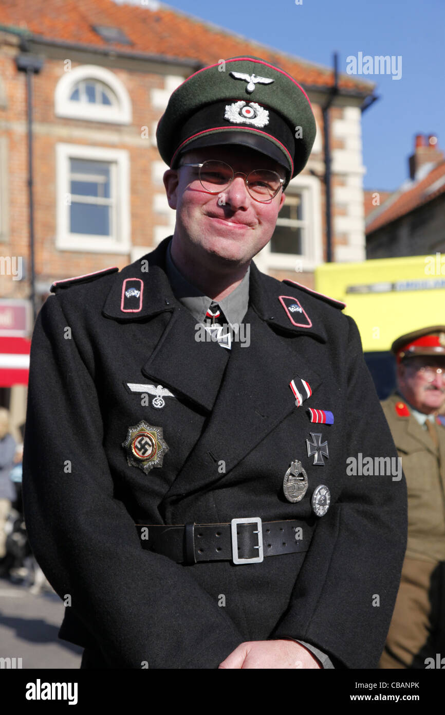 FUNNY NAZI OFFICER WITH IRON ROSS PICKERING NORTH YORKSHIRE 15 October 2011 Stock Photo
