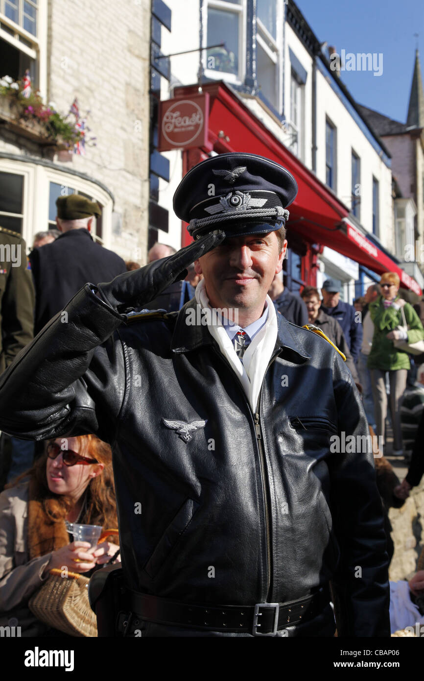NAZI OFFICER WITH IRON ROSS PICKERING NORTH YORKSHIRE 15 October 2011 Stock Photo