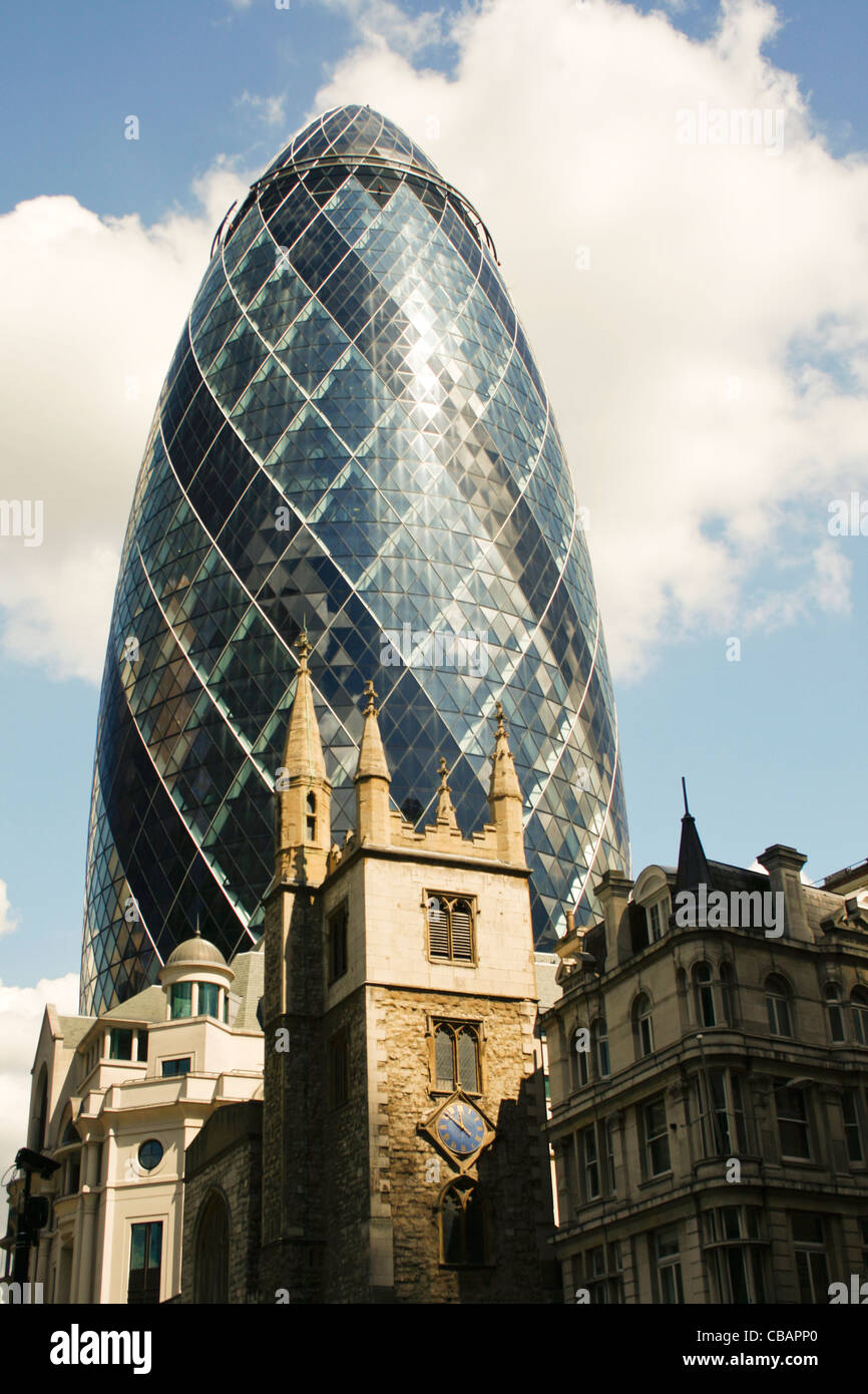 The Gherkin Tower London UK Stock Photo - Alamy