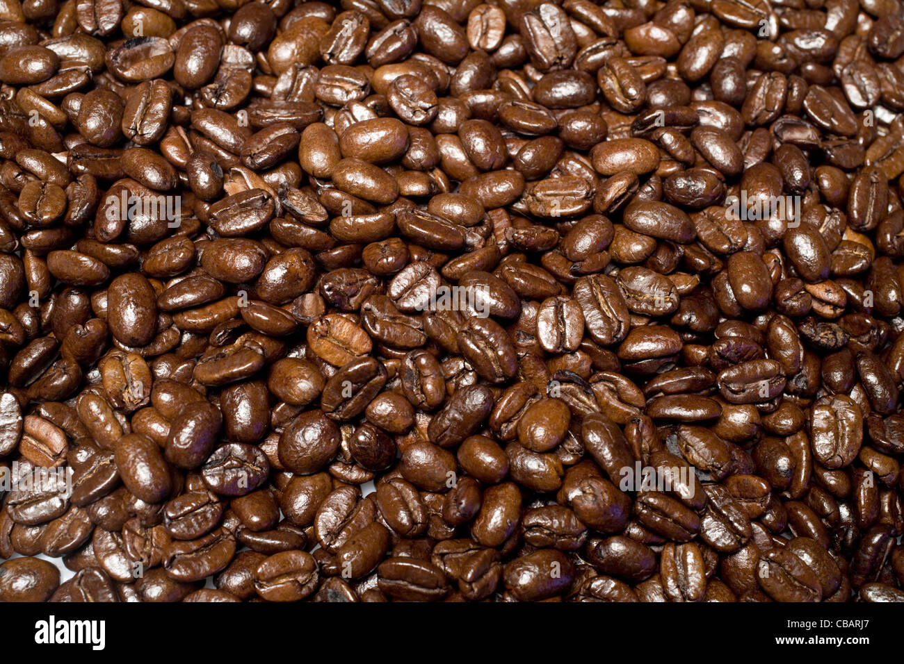 Close Up of Roasted Arabica Coffee Beans Stock Photo - Alamy