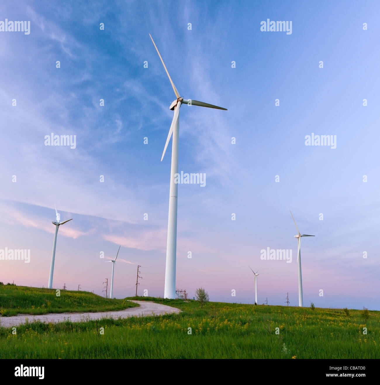 Wind power station Stock Photo