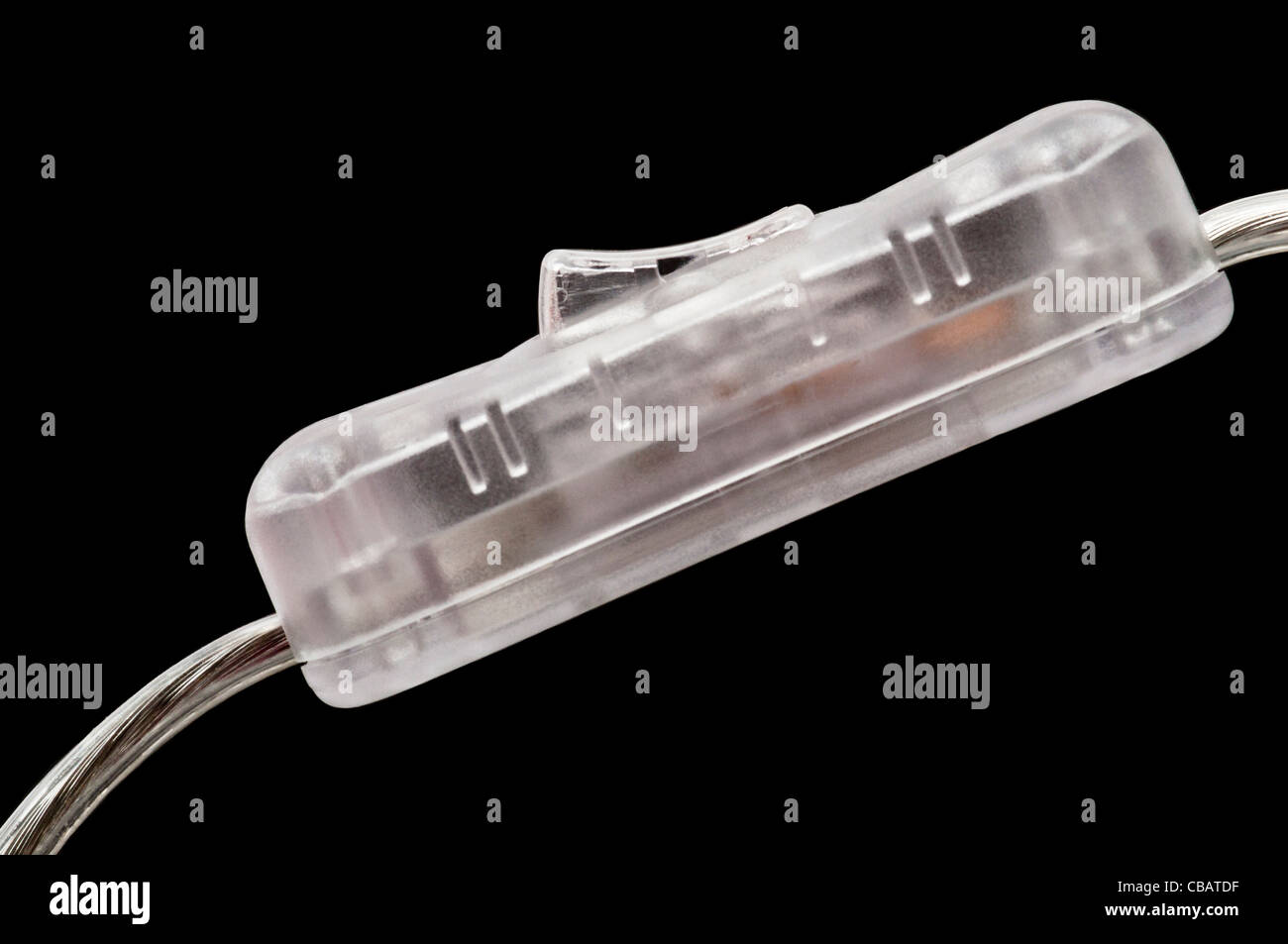 Electric Power Cord Switch on a Black Background Stock Photo Alamy