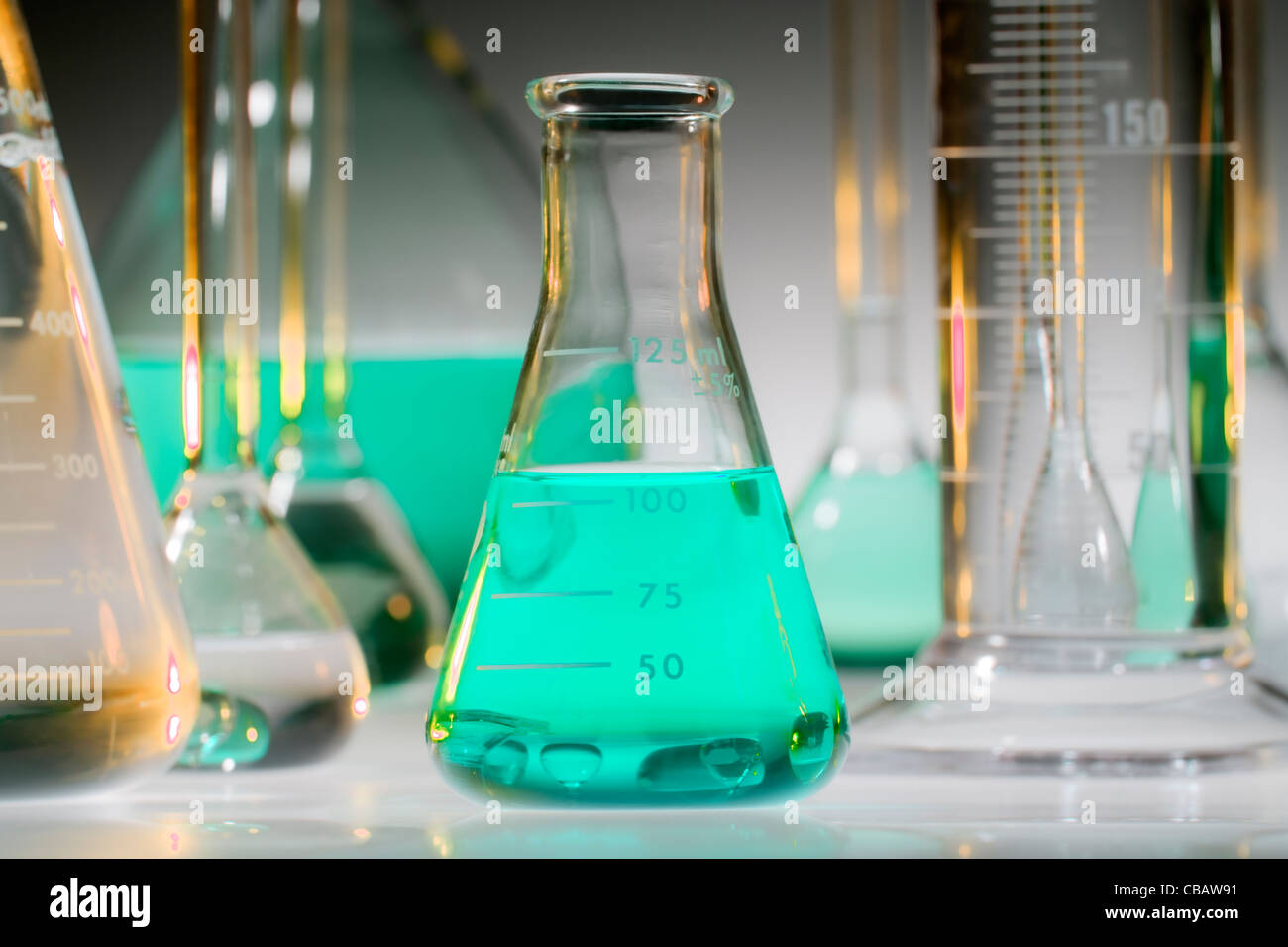 Chemical Glassware Stock Photo