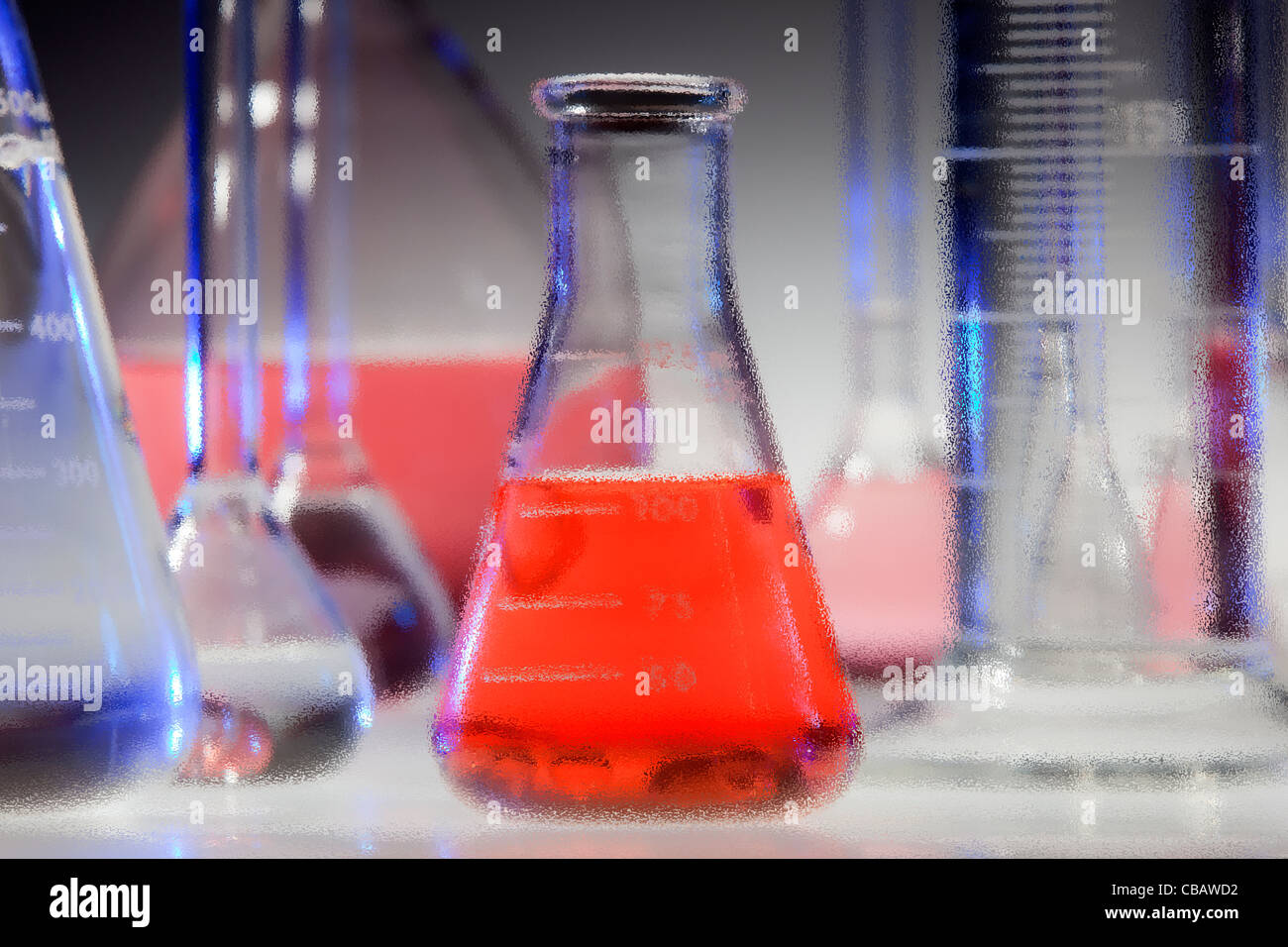 Chemical Glassware Stock Photo