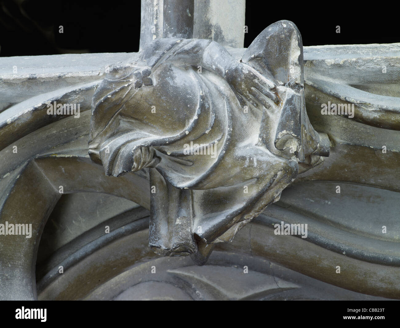 Gloucester Cathedral angel with head missing Stock Photo