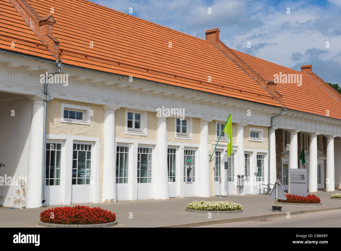 SEB, Nepriklausomybes aiksteje, Independence Square, Rokiskis, Panevezys County, Lithuania Stock Photo