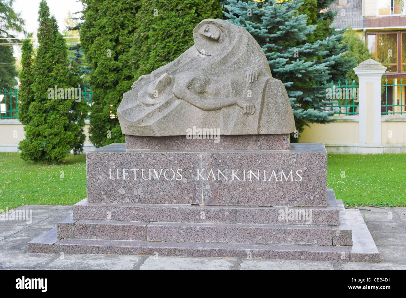 Martyrs of Lithuania, Panevezio Kristaus Karaliaus katedra, Cathedral of King Jesus, Katedros aikste, Panevezys, Lithuania Stock Photo