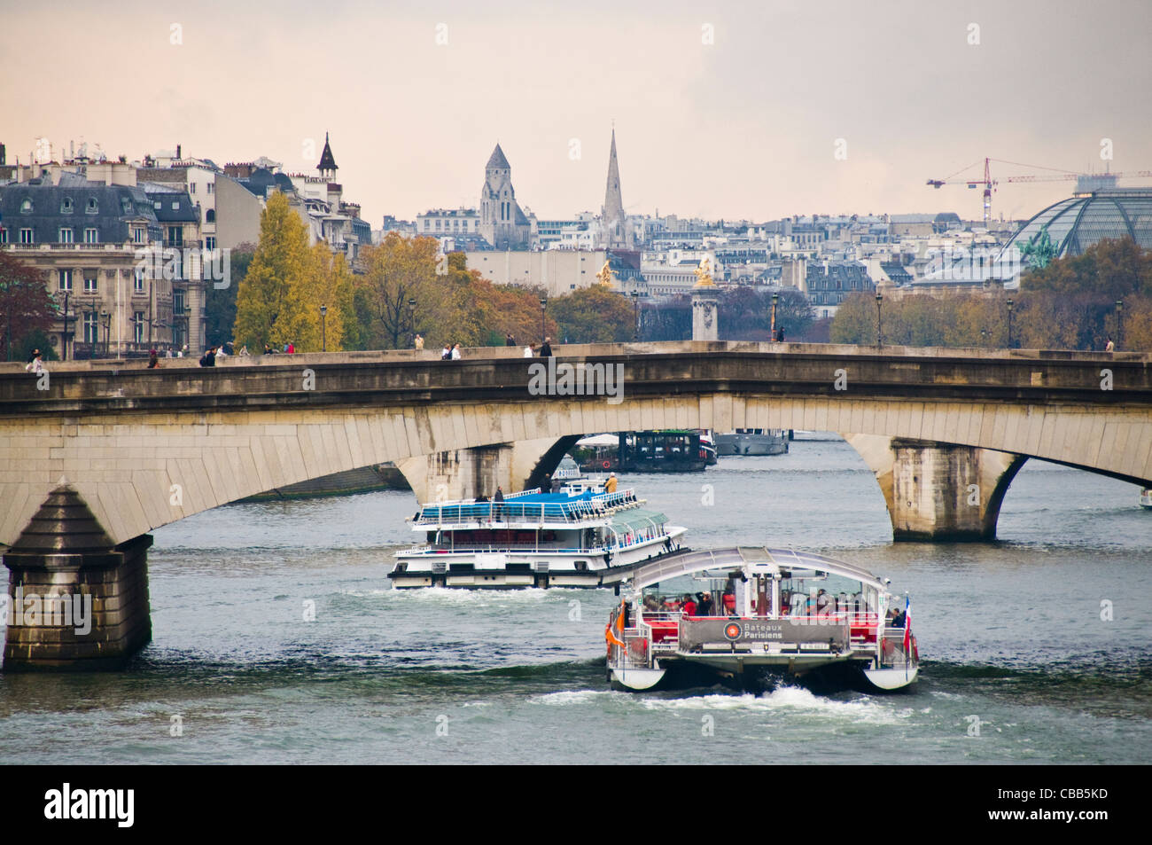 Batobus boats Paris France Seine river Stock Photo - Alamy