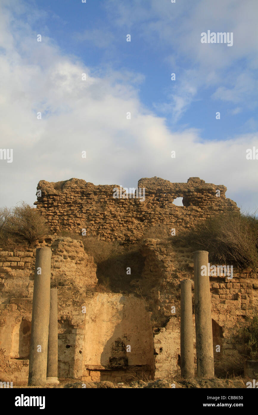 Israel, Coastal Plain, remains of St. Mary Viridis Bizantine Church in Ashkelon Stock Photo