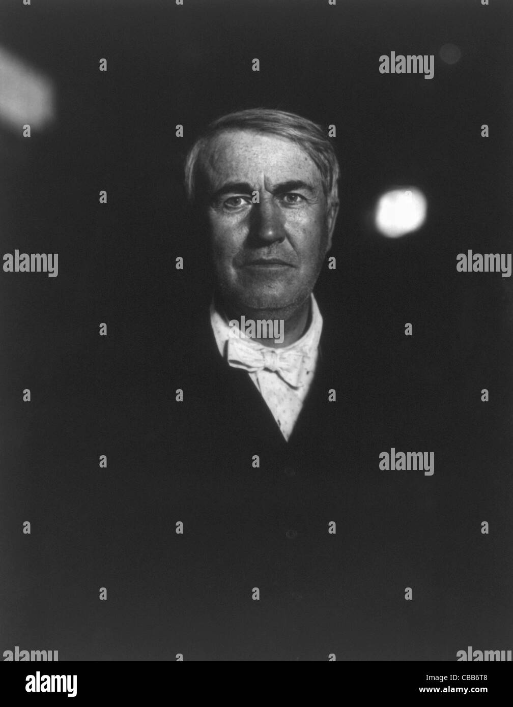 Vintage portrait photo of American inventor and businessman Thomas Alva Edison (1847 – 1931). Photo circa 1905. Stock Photo