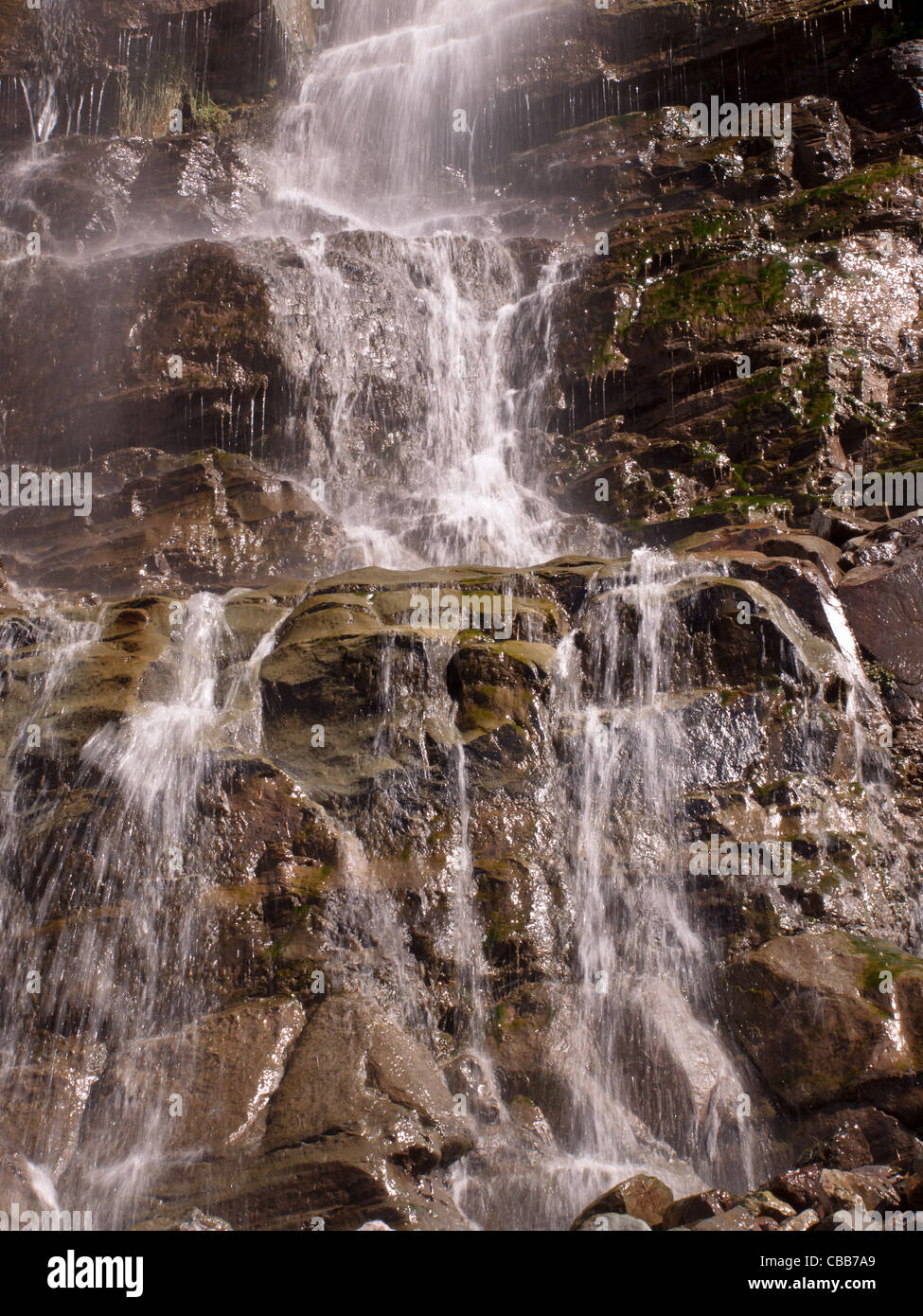 Waterfall in Ouray, Colorado. Stock Photo