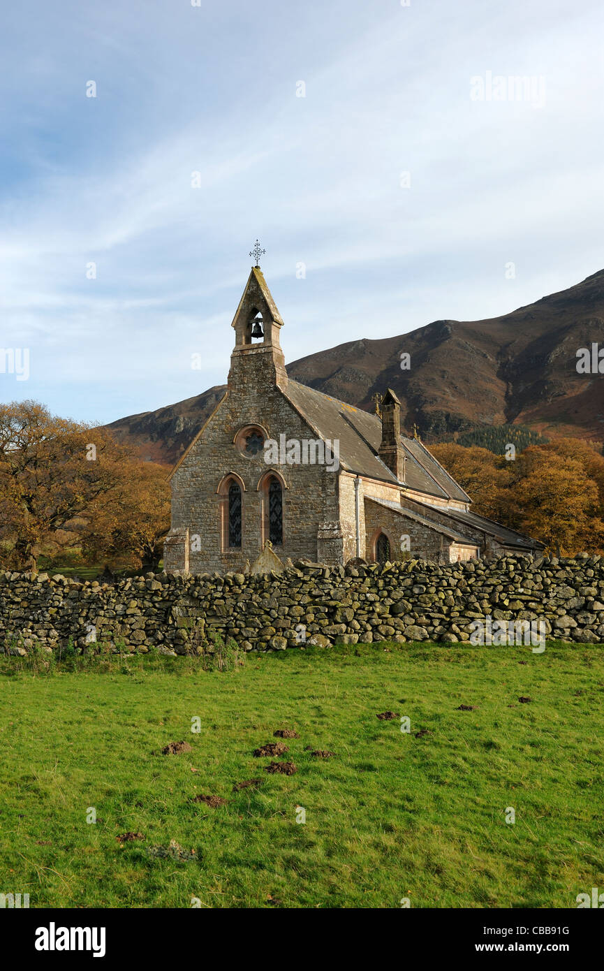 St Bega's Church, Bassenthwaite, Lake District, Cumbria Stock Photo