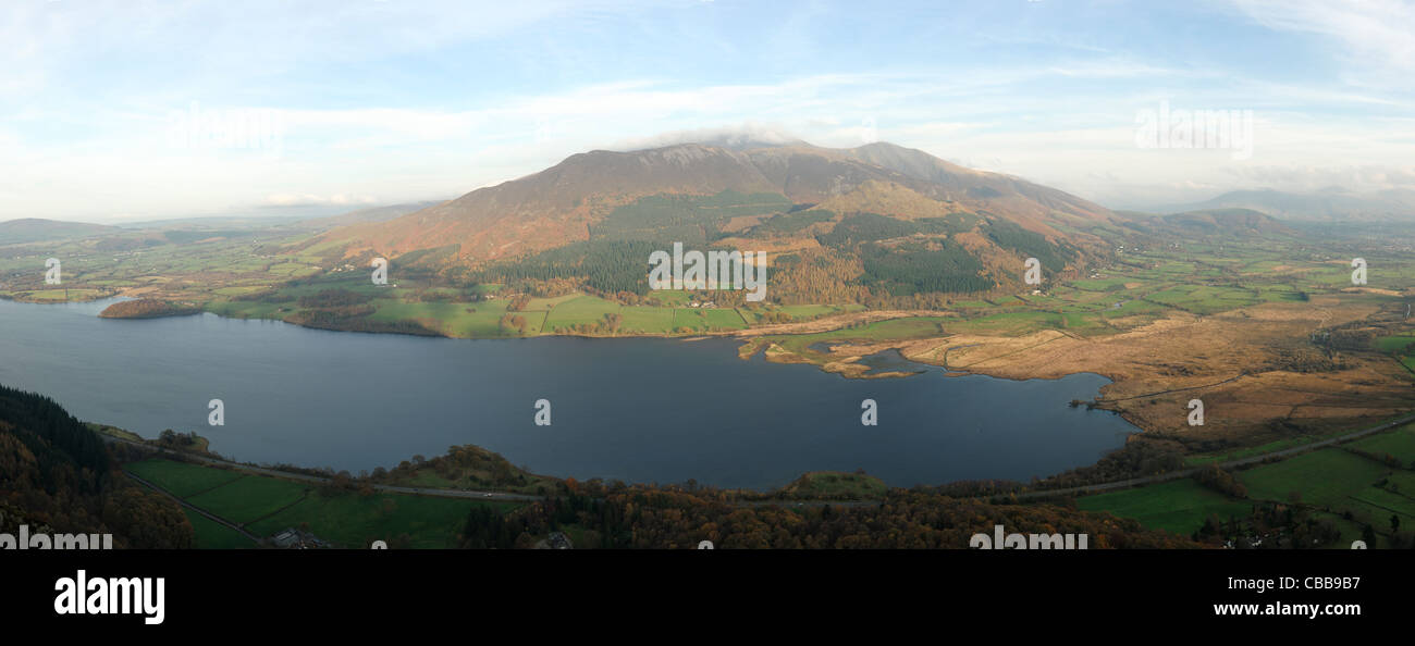 Bassenthwaite and Skiddaw viewed from Barf in the Lake District Stock Photo