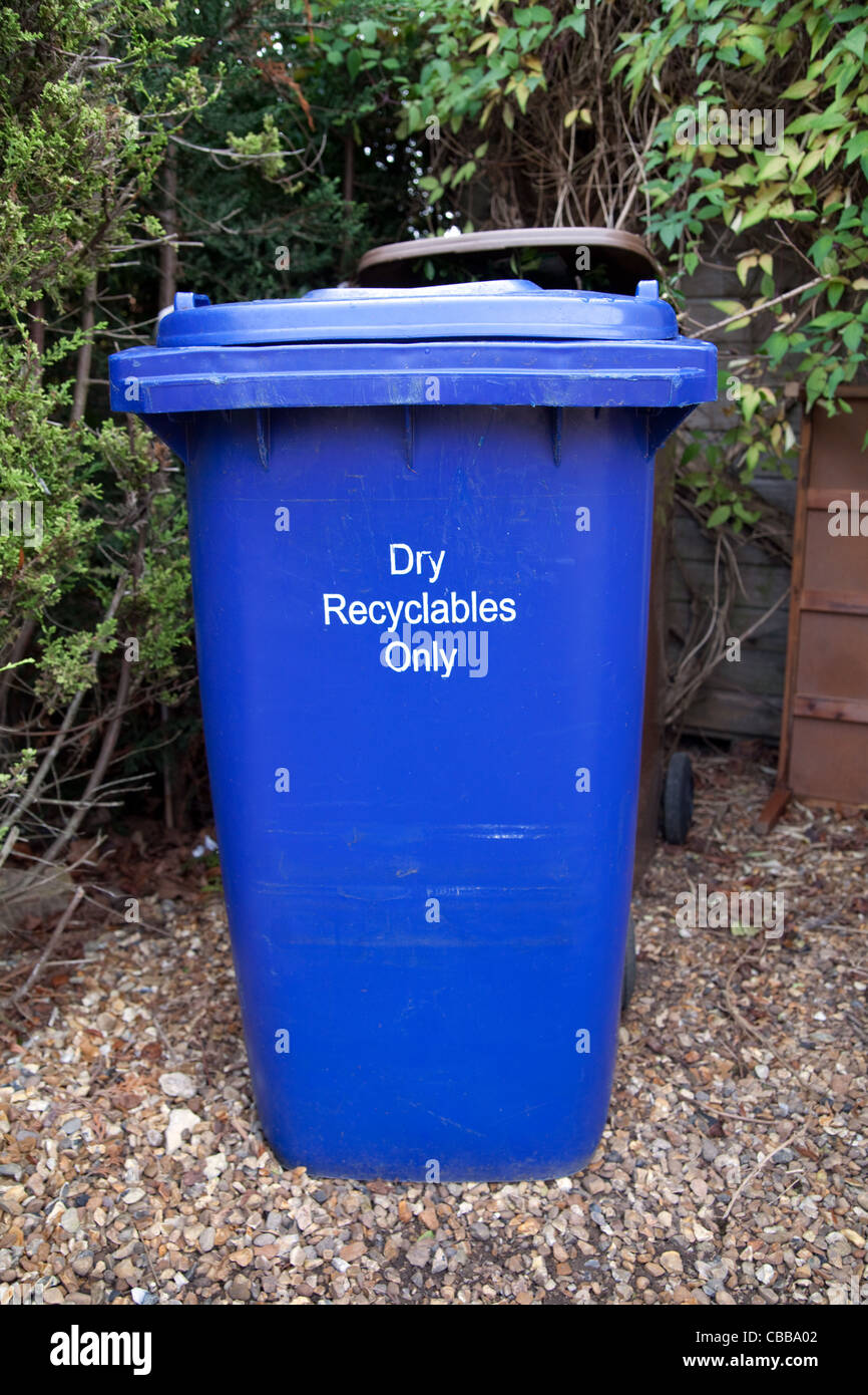 Dry recycle bin, Suffolk UK Stock Photo Alamy