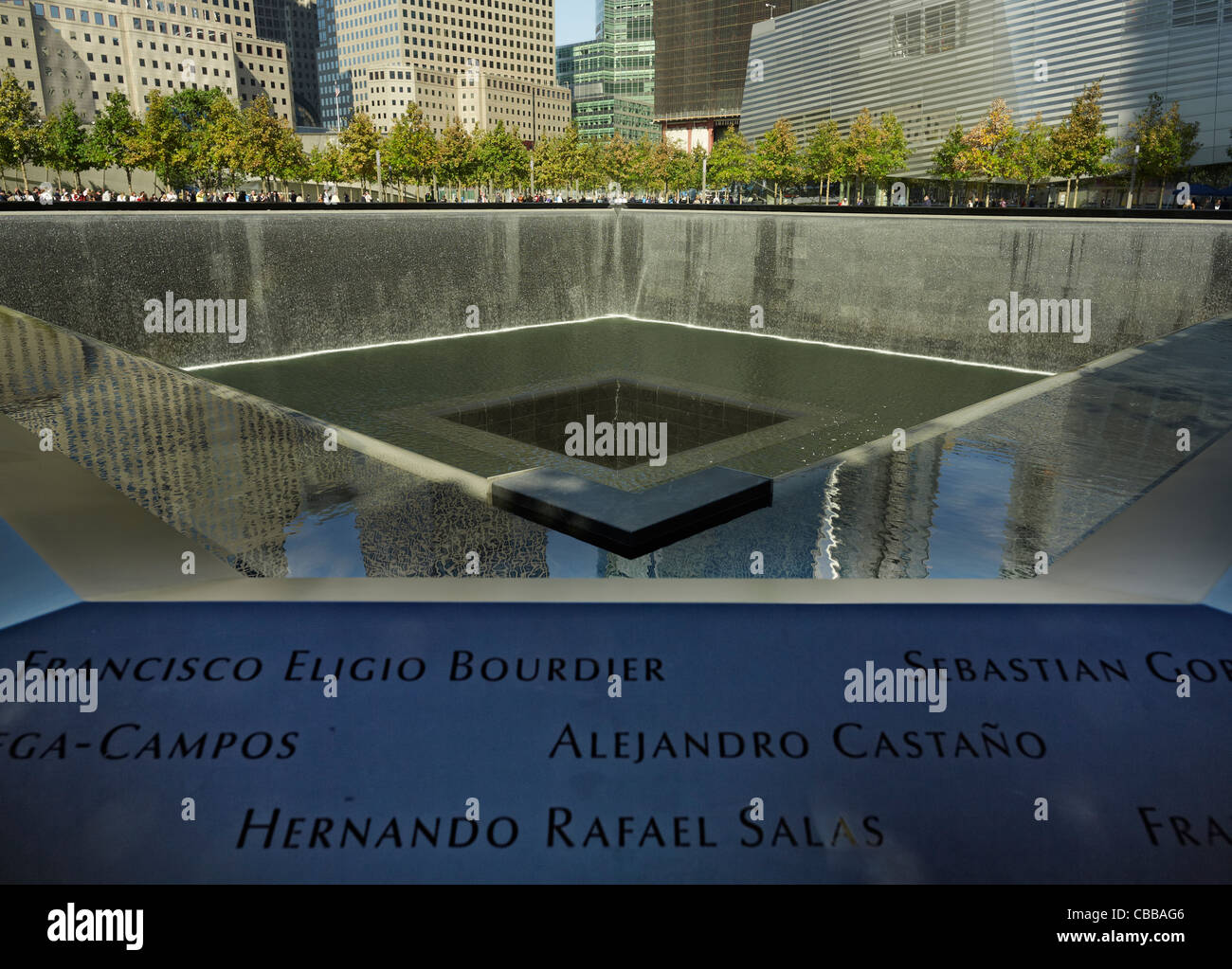 9/11 Memorial, Ground Zero, WTC, NY Stock Photo