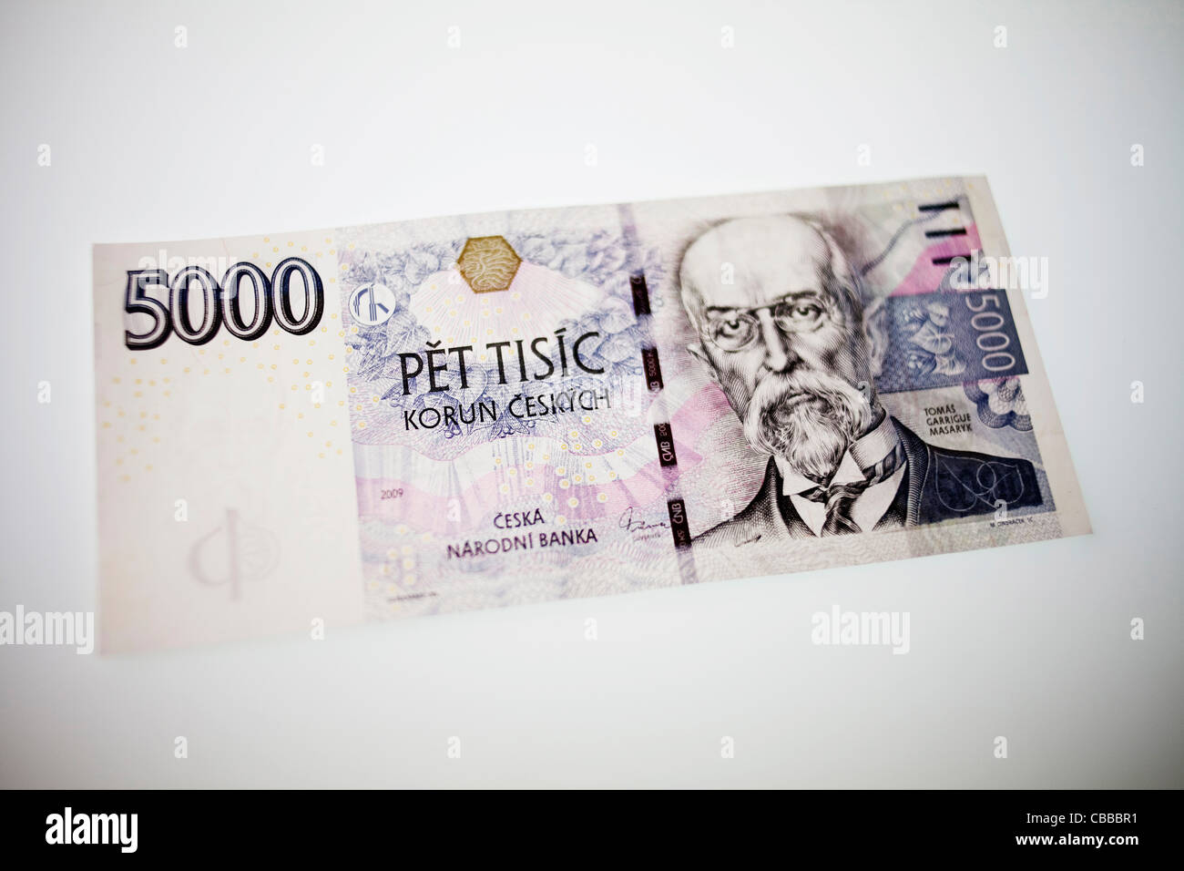 Money 5000 CZK Czech Crown Banknote Designed By Oldrich Kulhanek Money 5000 CZK Czech Crown Banknote Designed By Oldrich Kulhanek