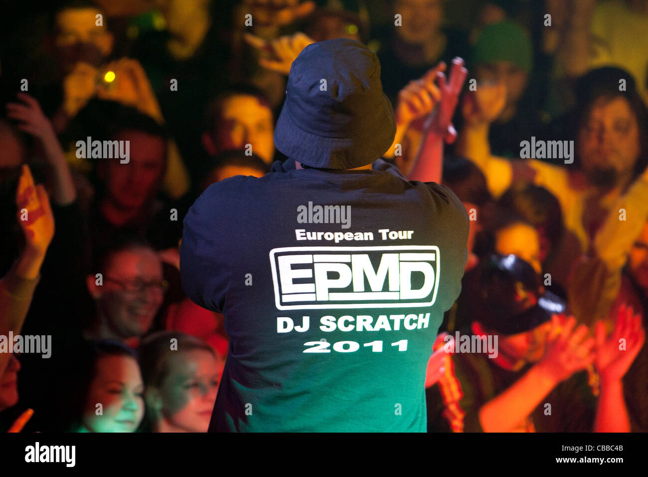 American hip hop band EPMD performs live in Prague on February 22, 2011. Parrish Smith pictured. (CTK Photo/Krystof Kriz) Stock Photo