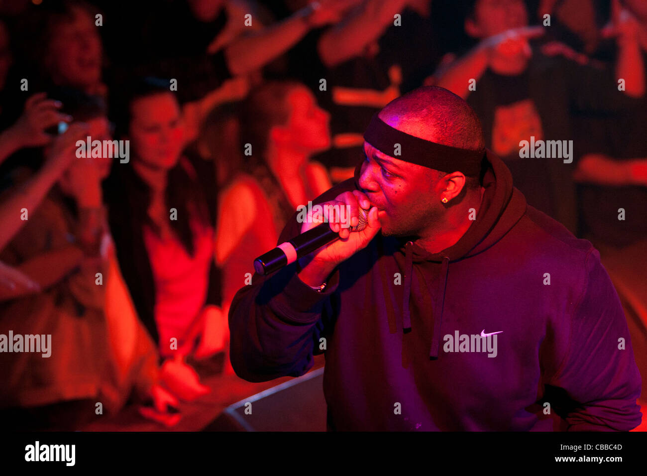 American hip hop band EPMD performs live in Prague on February 22, 2011. Erick Sermon pictured. (CTK Photo/Krystof Kriz) Stock Photo