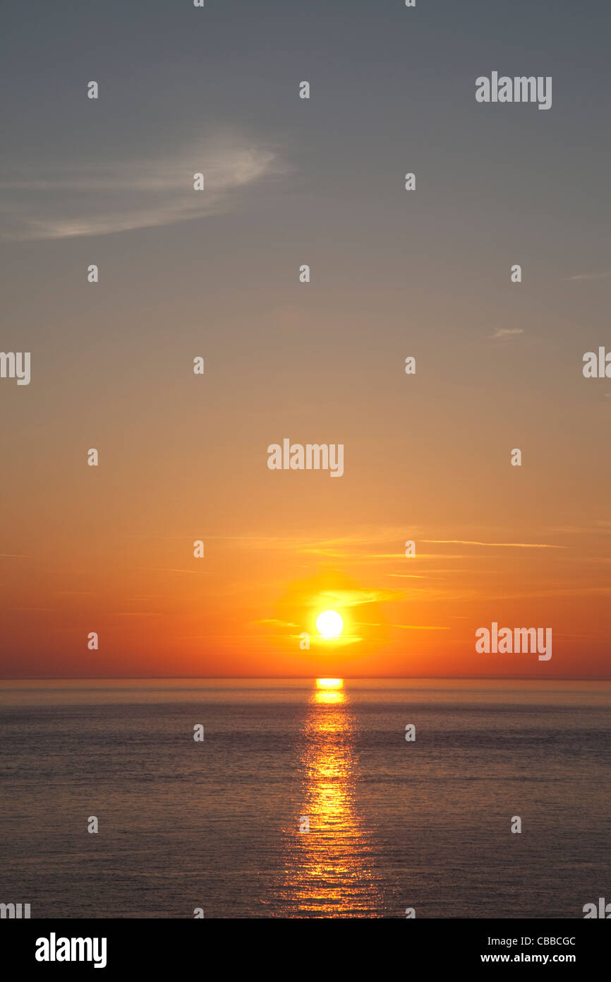 Sunrise over Sea Stock Photo - Alamy